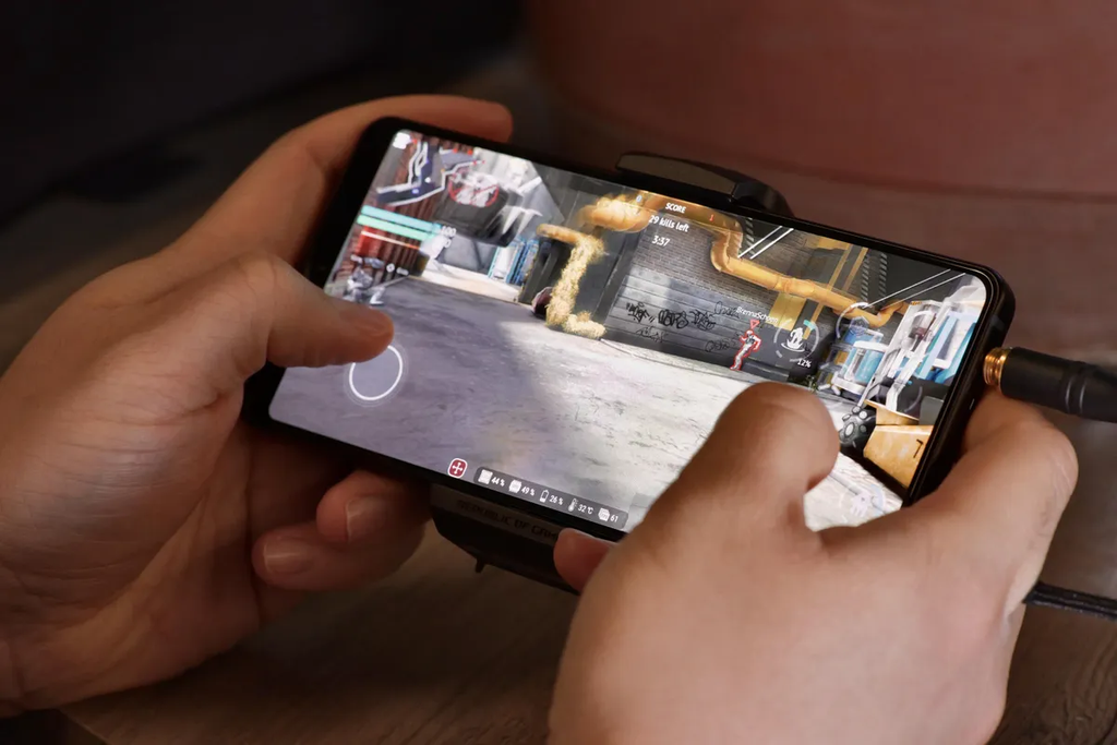 A mobile game on a phone