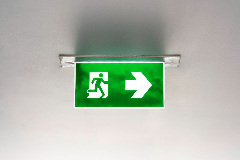 Exit sign